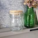Bügelglas mit Holzdeckel